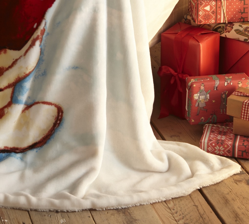 Luxury Christmas Sherpa Fleece Throwover Throw Sofa Bed Xmas Festive